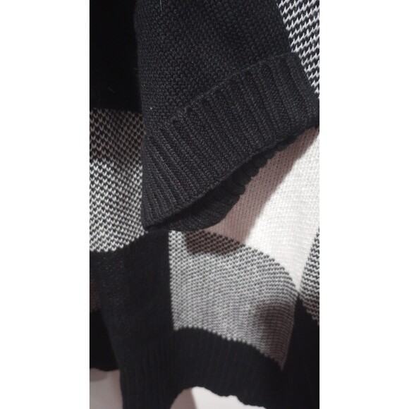 Women Within Checkered Sweater Plus Size 26/28 Black/White Pullover Long… - Picture 3 of 8